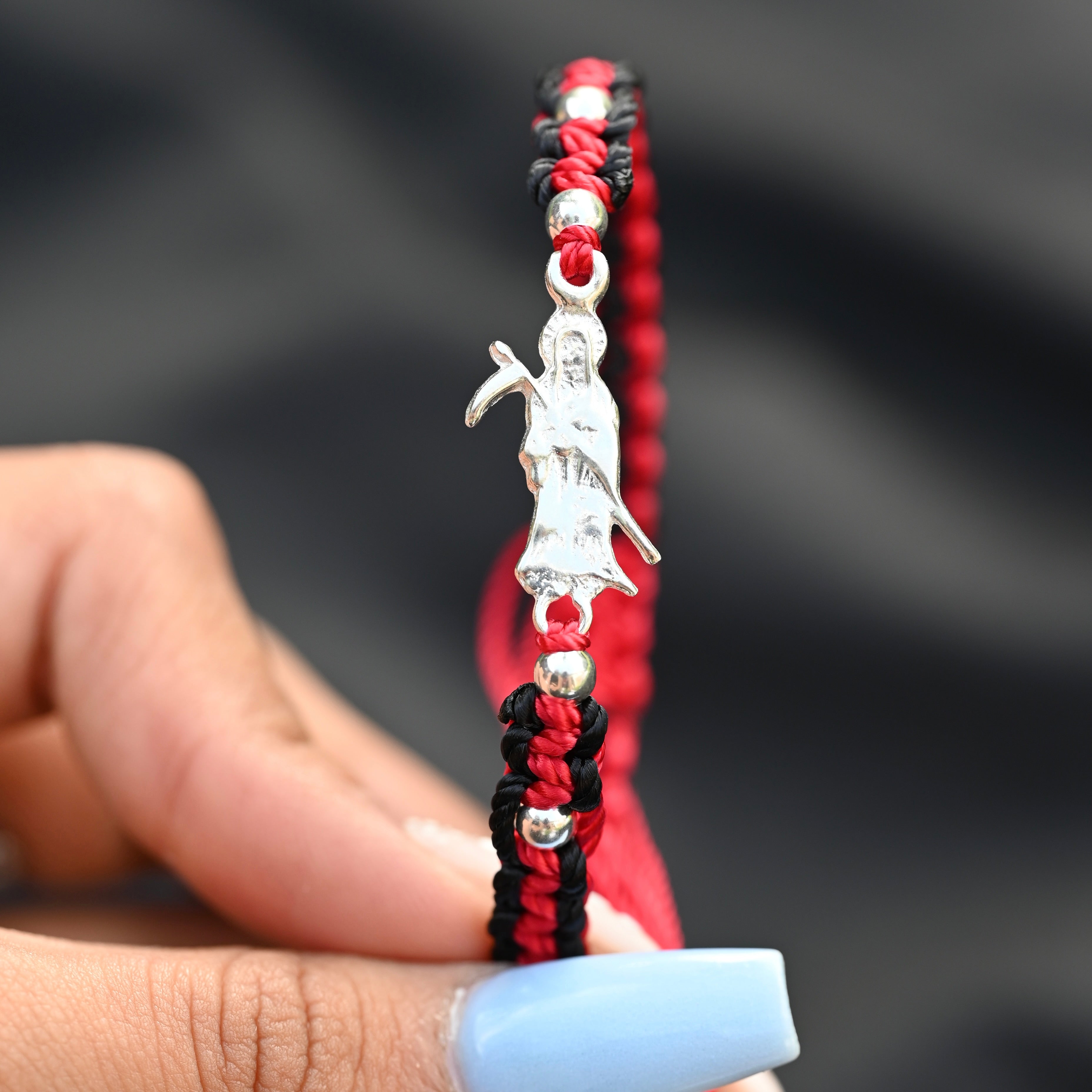 Santa Muerte 925 STERLING SILVER ( Also Available In RED )